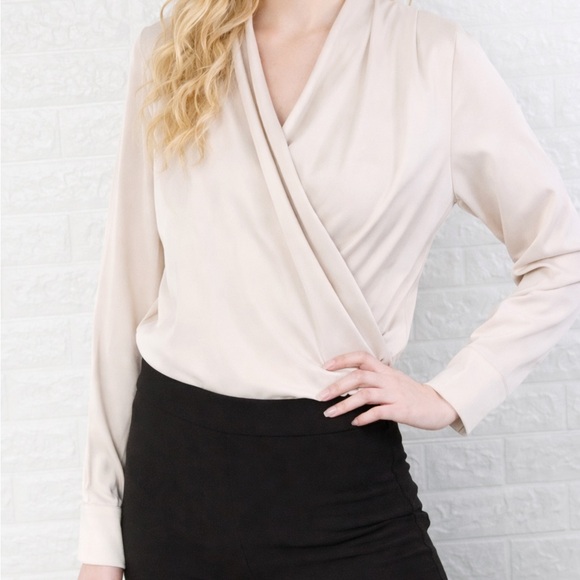 Silky Soft Draping Blouse Top - Picture 8 of 8